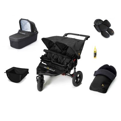 Out 'n' About Nipper Double V4 Newborn Bundle - Raven Black