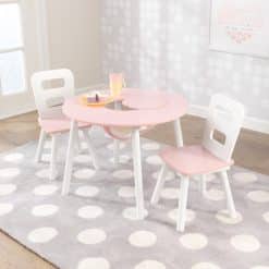 Kidkraft Pink/White Round Table and Chairs