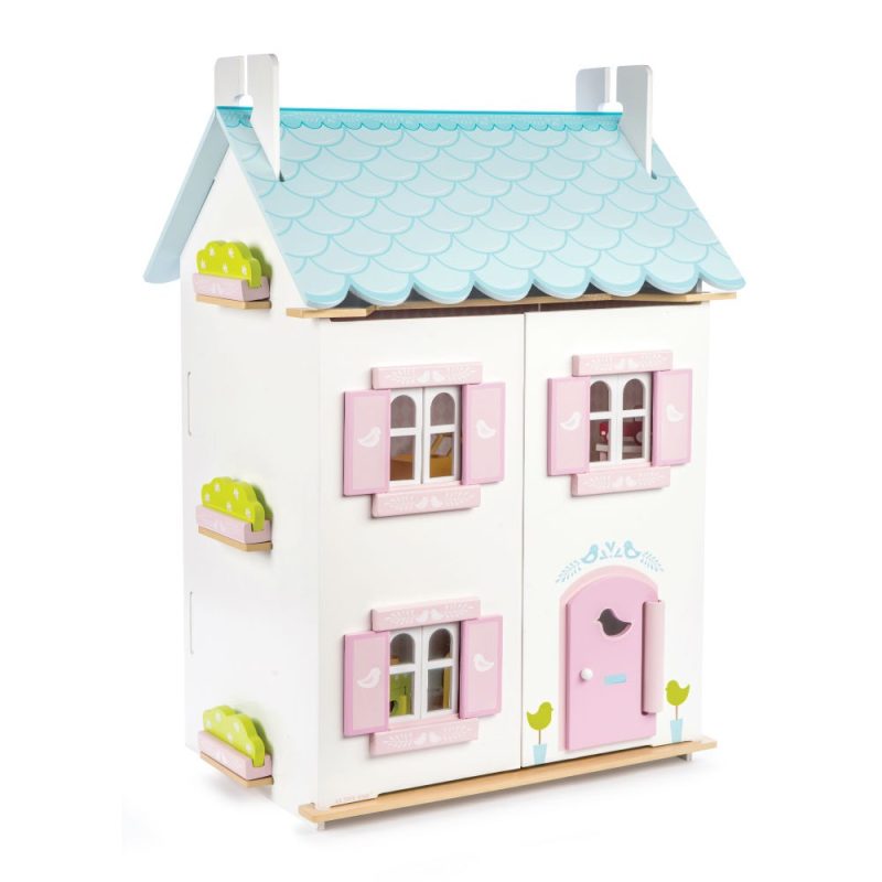 Le Toy Van Blue Bird Cottage (with furniture)