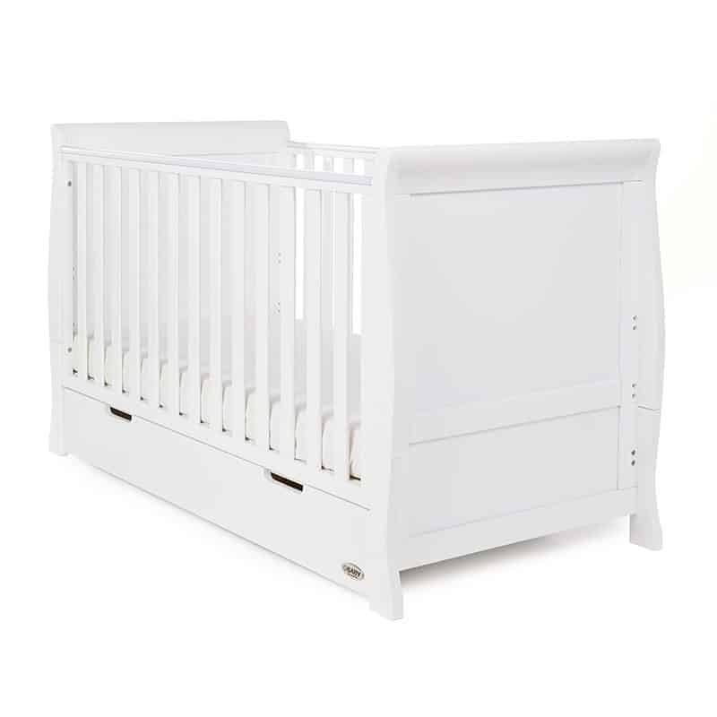 obaby grace cot bed white