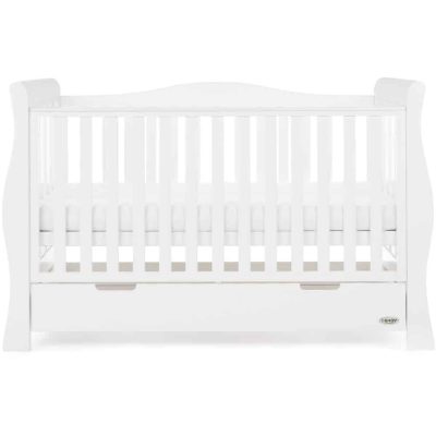 Obaby Stamford Luxe Sleigh Cot Bed - White 3