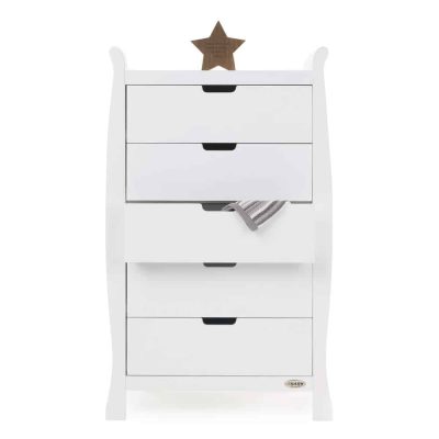 Obaby Stamford Sleigh Tall Chest of Drawers - White 3