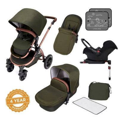 Ickle Bubba Stomp V4 All in One Isofix Travel System - Woodland Bronze