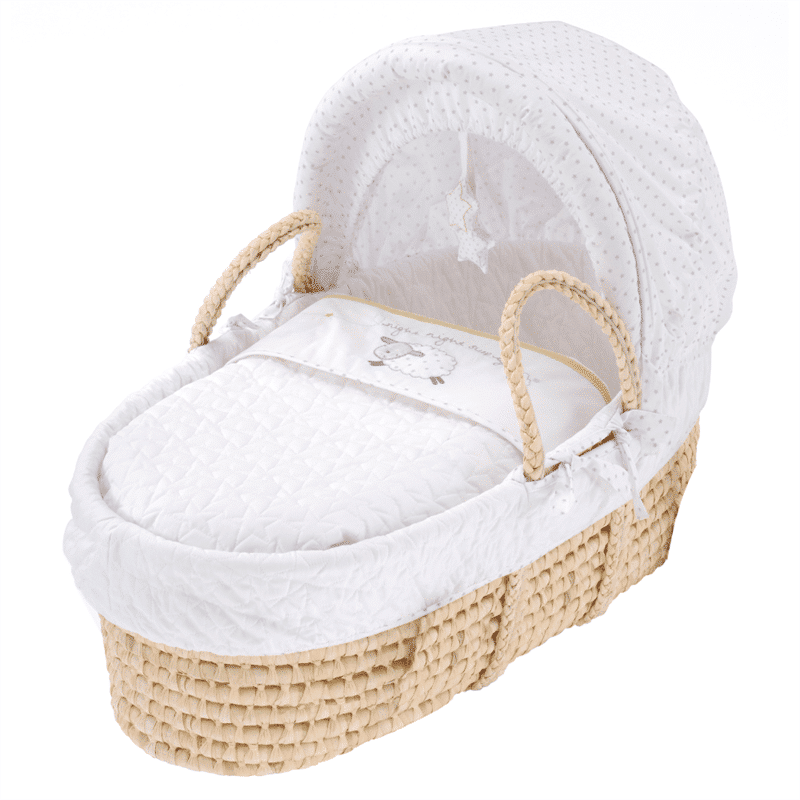 East Coast Silvercloud Counting Sheep Moses Basket Baby And