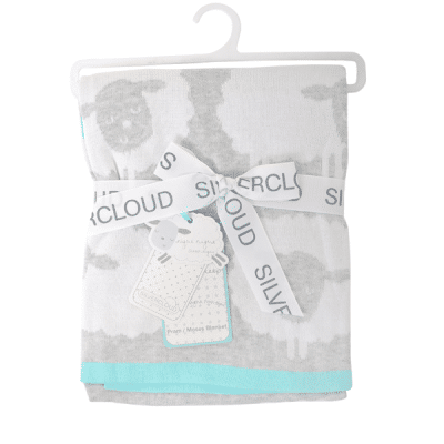 Silver Cloud Counting Sheep Blanket