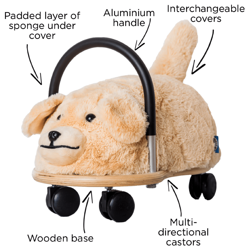 wheelybug plush dog