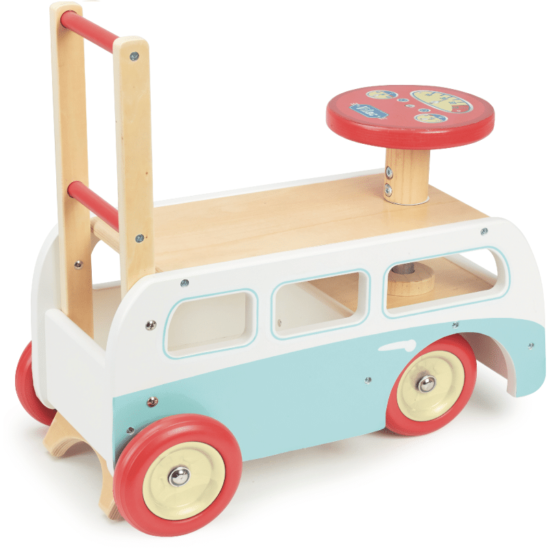 VILAC 2 IN 1 RETRO WOODEN CAMPER VAN WALKER