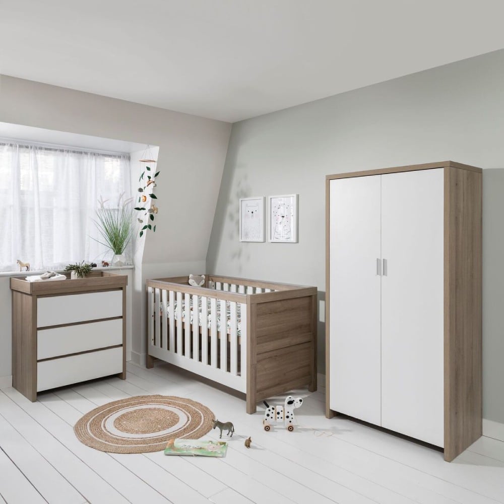 baby cot and wardrobe