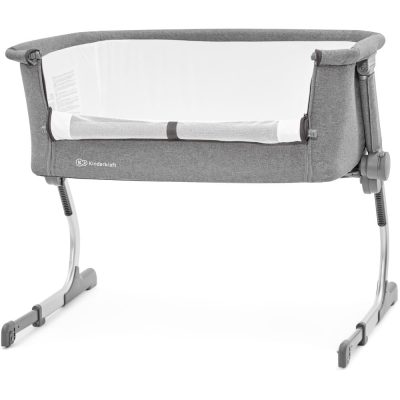 KinderKraft UNO Bedside Crib (Grey)