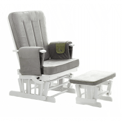 Obaby-Deluxe-Reclining-Glider-Chair-and-Stool-White-with-Grey-Cushions-2