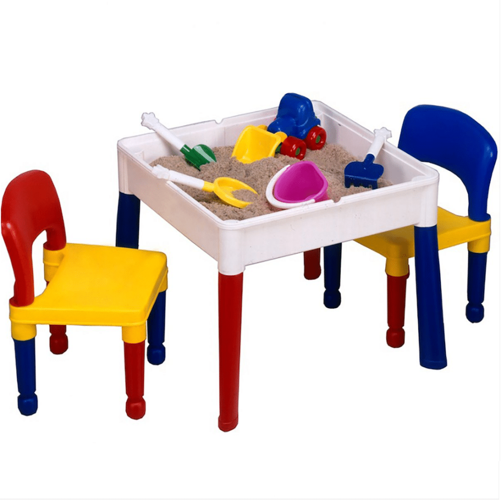 Liberty House Toys - 5 in 1 Multipurpose Square Activity Table & 2 Chair2