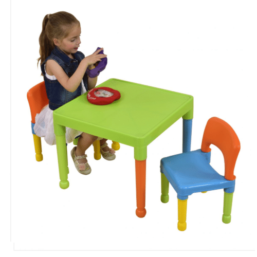 Liberty House Toys - Children's Multi-Coloured Table & 2 Chairs Set1
