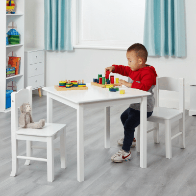 Liberty House Toys White Wooden Table and Chairs