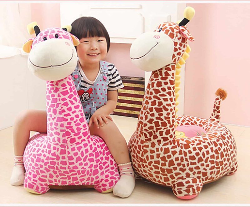 Liberty House Toys - Plush Giraffe Sofa Riding Chair Pink1