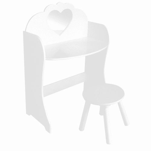 Liberty House Toys White Wooden Dressing Table & Stool
