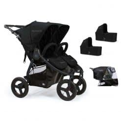 Bumbleride Indie Twin 2 in 1 Plus Matte Black (Stroller Carrycots Raincover)