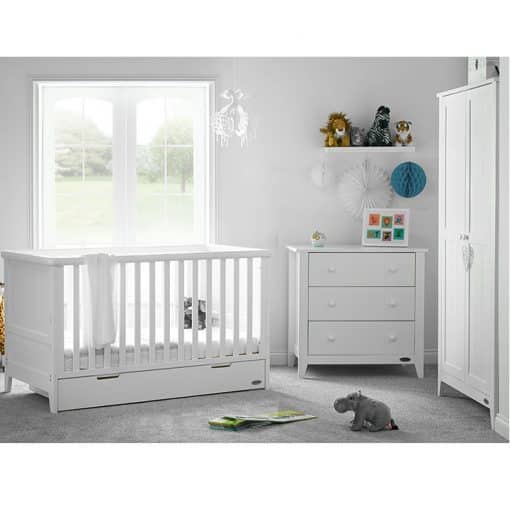 Obaby Belton 3 Piece Nursery Room Set and Mattress - White