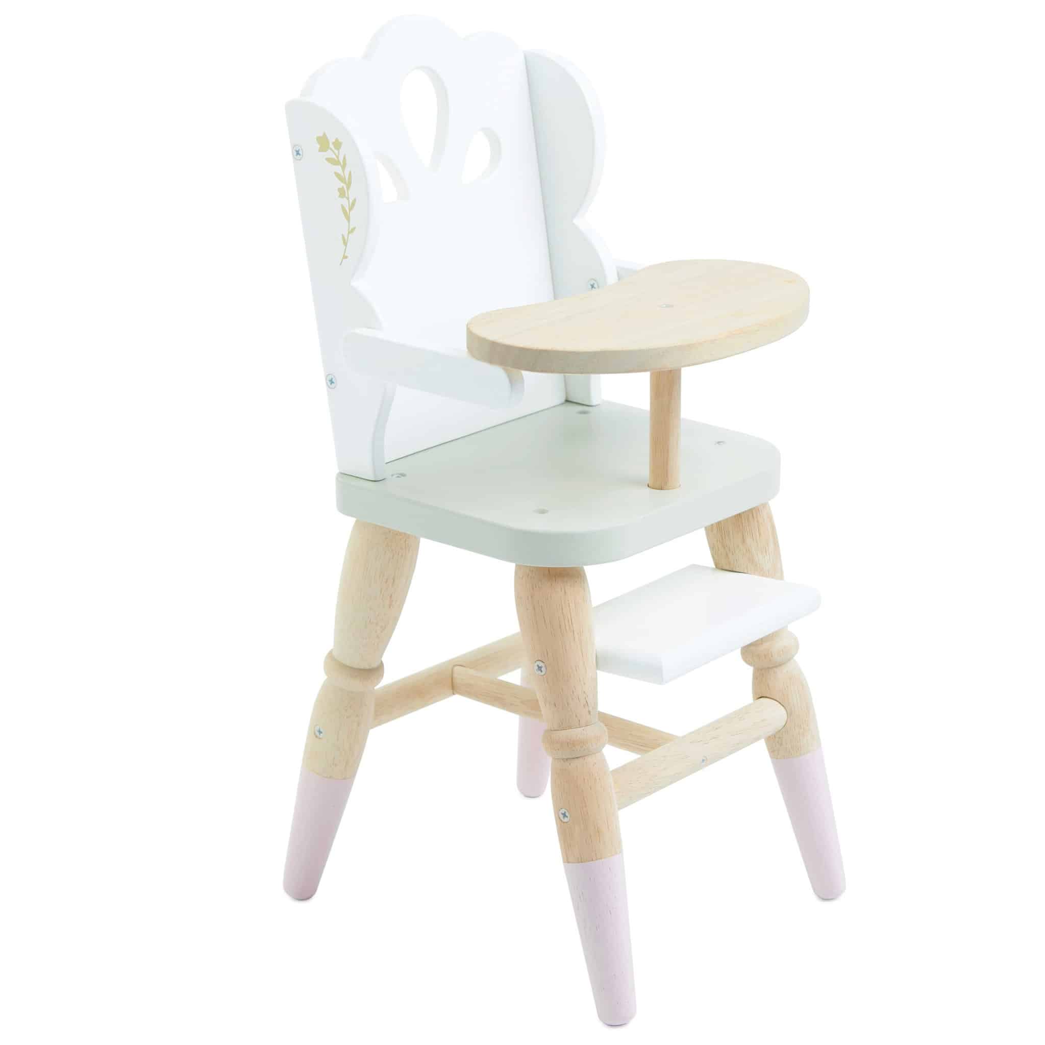 wooden leg high chair