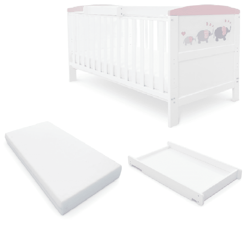 east coast cot top changer white