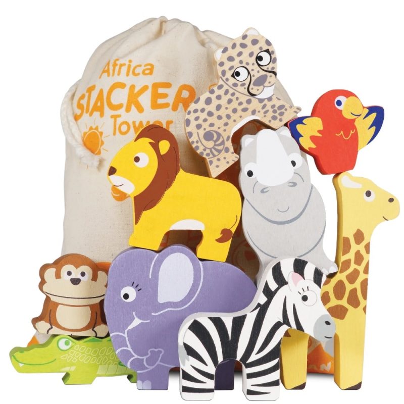 Le Toy Van Africa Wooden Toy Animal Stacking Set