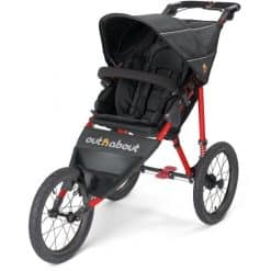 Out n About Nipper Sport V4 Plus Accessories - Red Frame with Raven fabrics
