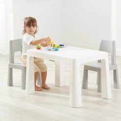 Liberty House Toys Grey Kids Height Adjustable Table and Chairs Set
