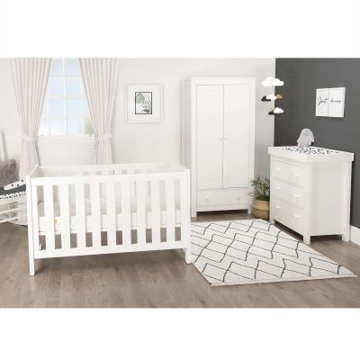 CuddleCo Aylesbury White 3 Piece Nursery Set