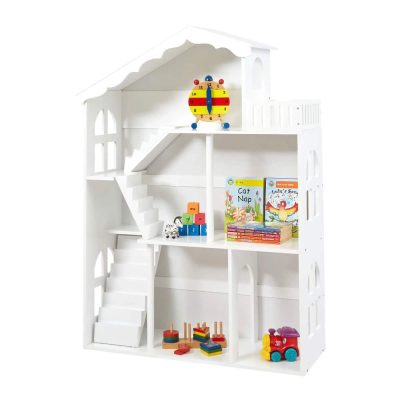 Liberty House Toys Wooden Dolls House Bookcase White