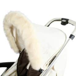 My Babiie Luxurious cream faux fur pram hood trim