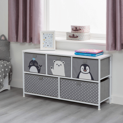 Liberty House Toys Arctic 5 Drawer Kids Storage Chest