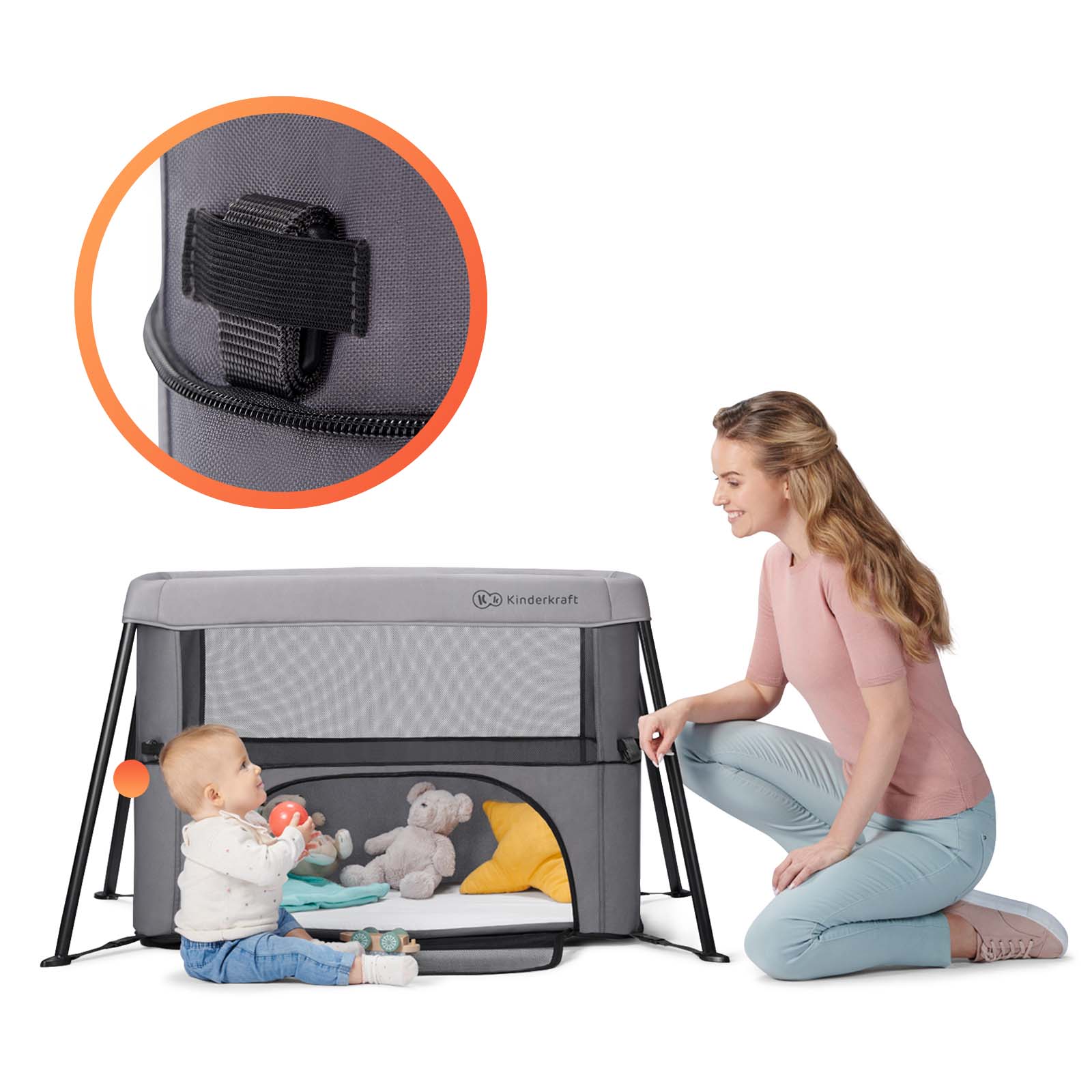  Kinderkraft Mimi Portable Baby Bouncer, Safe and