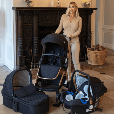 My Babiie Billie Faiers Black Quilted Travel System
