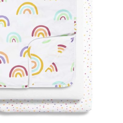 Snuz 3pack Crib Bedding Set Rainbow