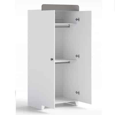 The Belstone 5 Piece Room Set with Underdrawer White and Grey