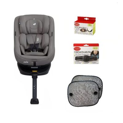Joie i-Spin 360 Grey Flannel i-Size Car Seat Ultimate Bundle - Smart Kid  Store