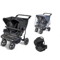 outnabout double nipper gt raven black travel system package