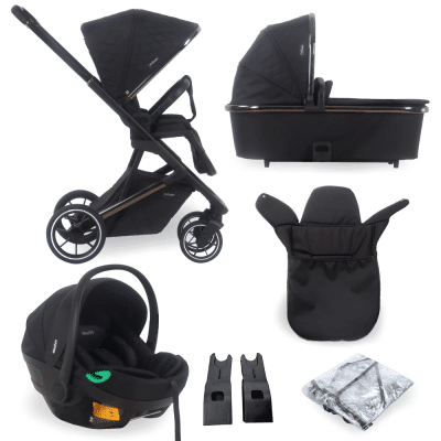 My Babiie Travel System with i-Size Car Seat - Billie Faiers Midnight Gunmetal