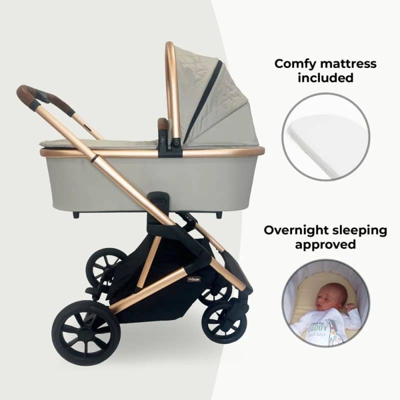 My Babiie Travel System with i-Size Car Seat - Dani Dyer Rose Gold Stone