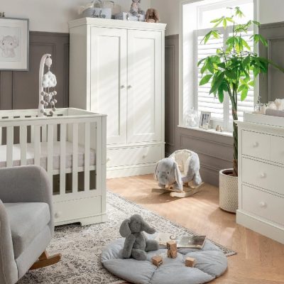 Mamas & Papas Oxford 3 Piece Nursery Room Set - Pure White