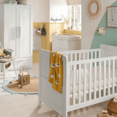 Mamas & Papas Atlas 3 Piece Nursery Room Set - Nimbus White
