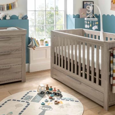 Mamas & Papas Franklin 2 Piece Cotbed Set with Dresser Changer - Grey Wash