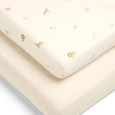 Mamas & Papas 2 Cotbed Fitted Sheets - Born to be Wild