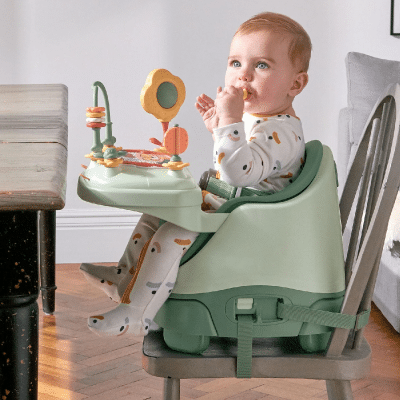 Mamas & Papas Bug Floor and Booster Seat with Activity Tray - Eucalyptus