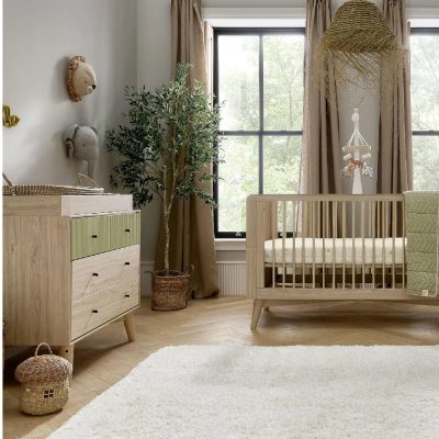 Mamas & Papas Coxley 2 Piece Furniture Set - Natural/Olive Green