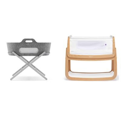 Snuzpod4 and SnuzBaskit with Stand Bundle - Natural and Grey