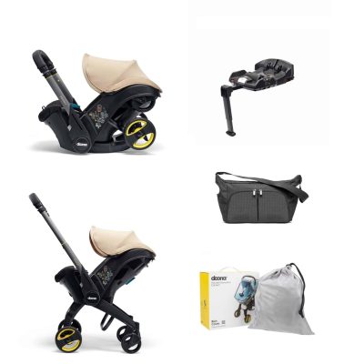 Doona i infant Car Seat - Sahara Sand Essentials Bundle