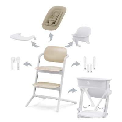 Cybex Lemo 5-in-1 Highchair Set - Sand White