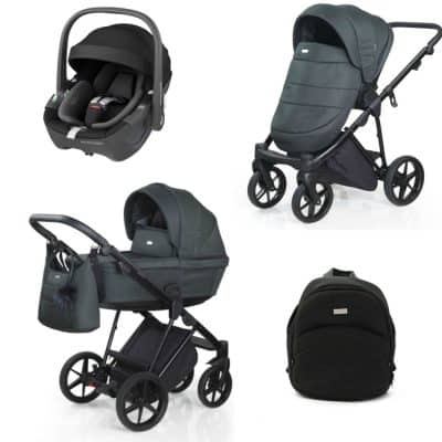 Mee-Go Milano Evo 3in1 Travel System Racing Green + Pebble 360 Car Seat