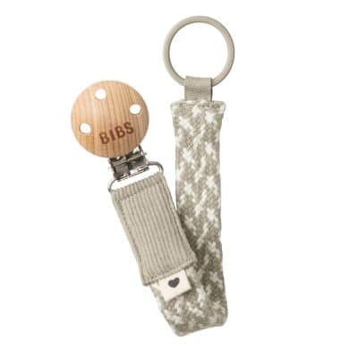 BIBS Pacifier Clip - Sand/Ivory