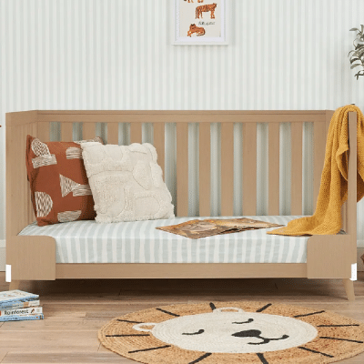 Tutti Bambini Hygge Cot Bed - White/Light Oak